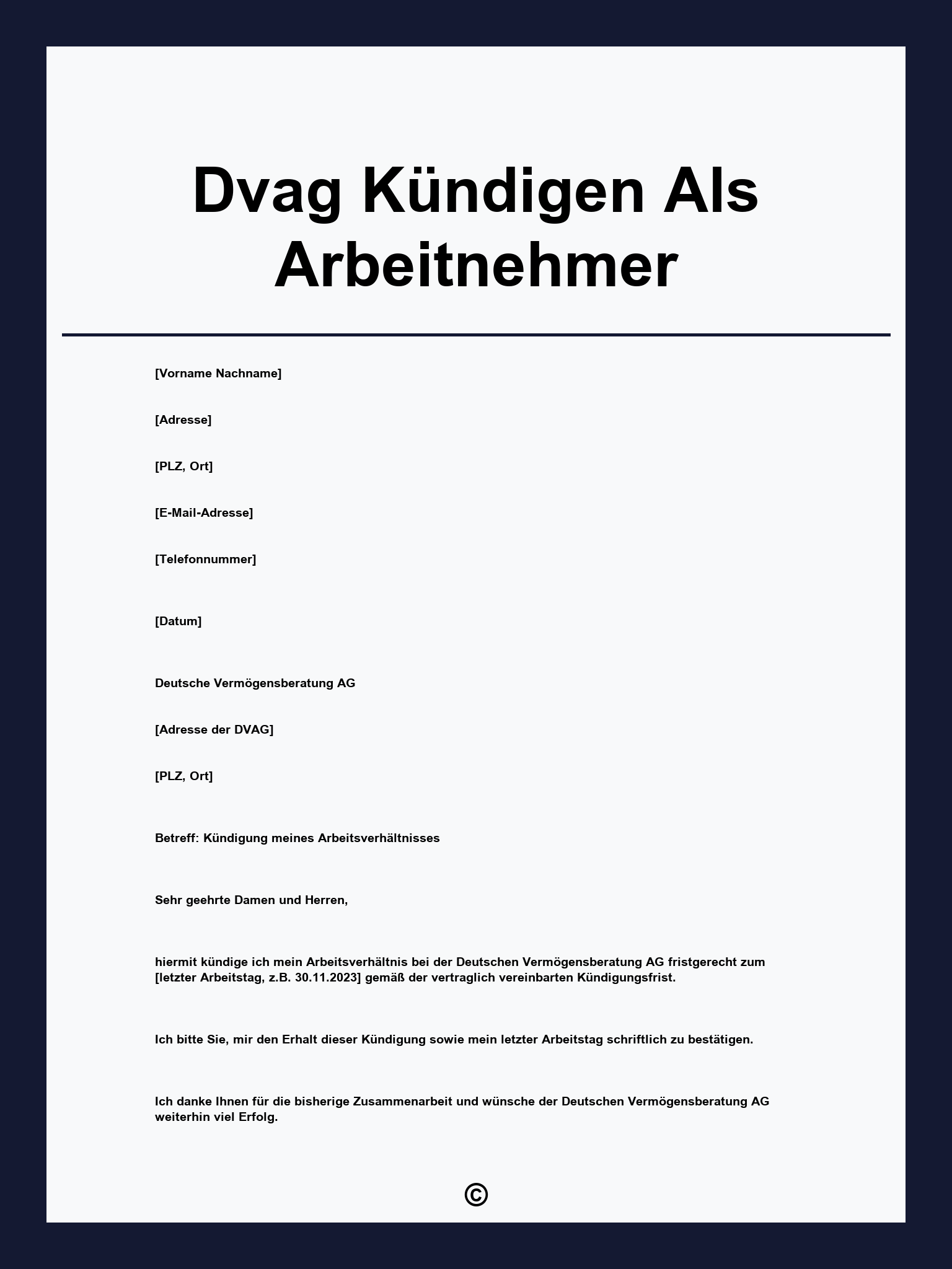 Dvag Kündigen Als Arbeitnehmer