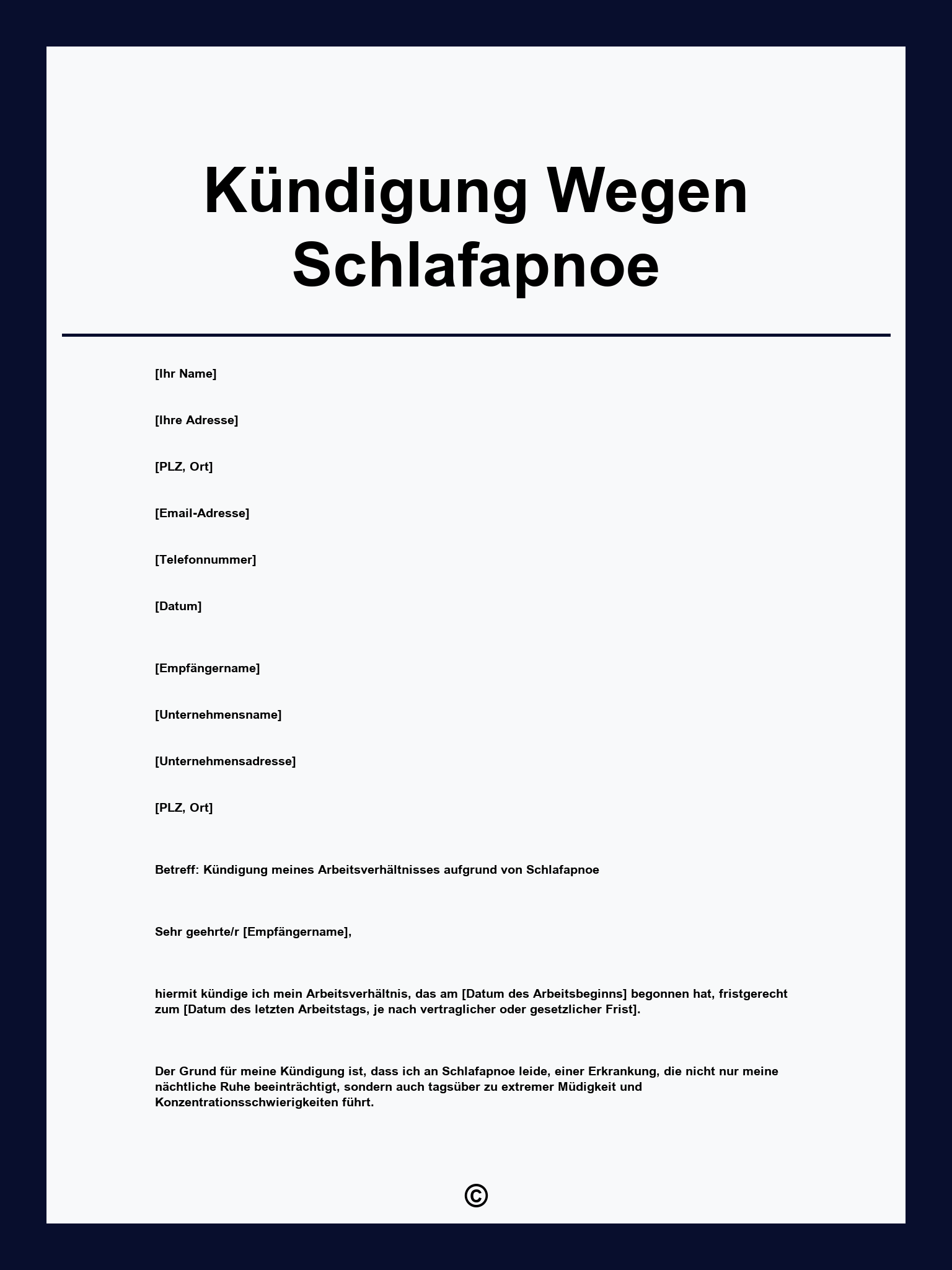 Kündigung Wegen Schlafapnoe